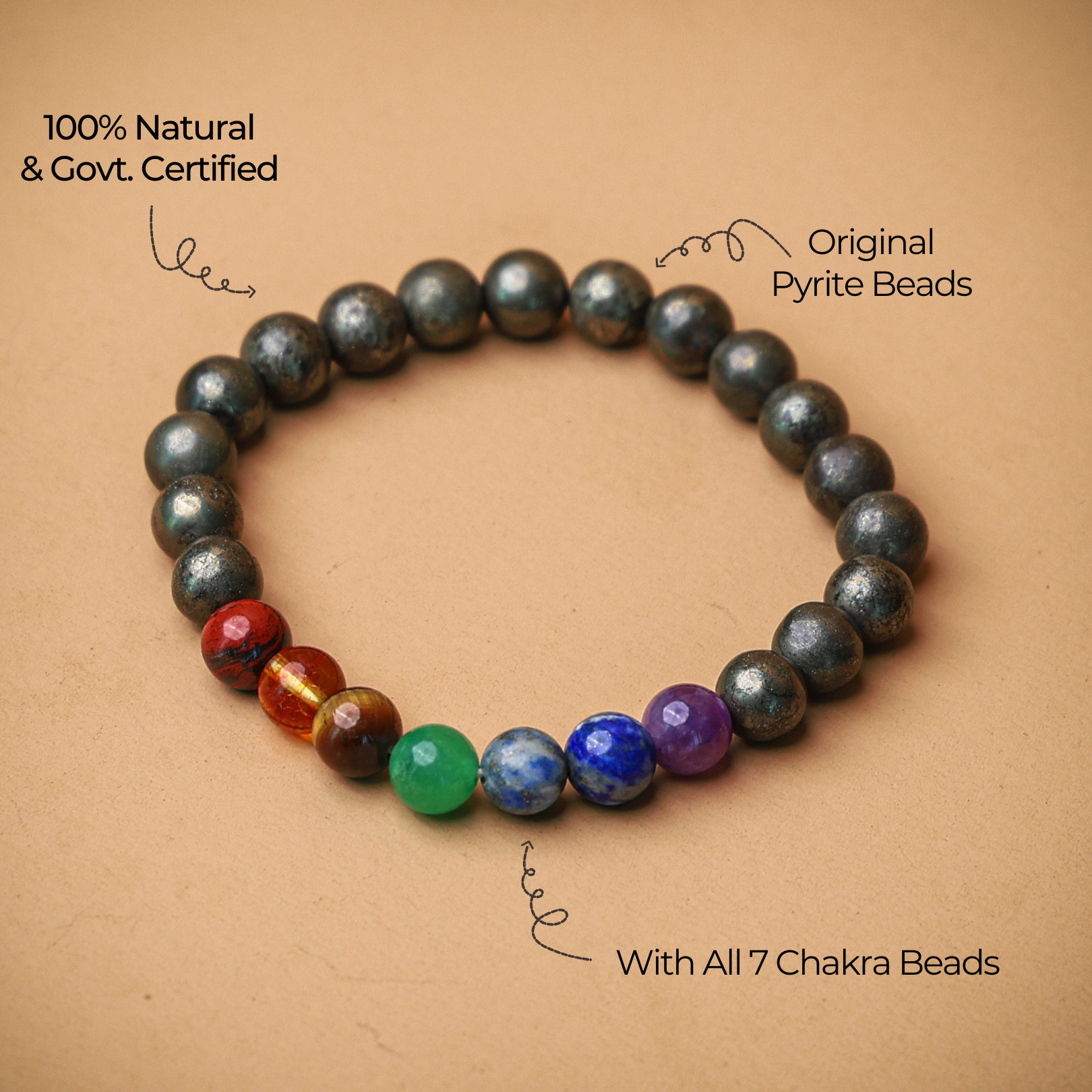 Pyrite x Seven Chakra Band