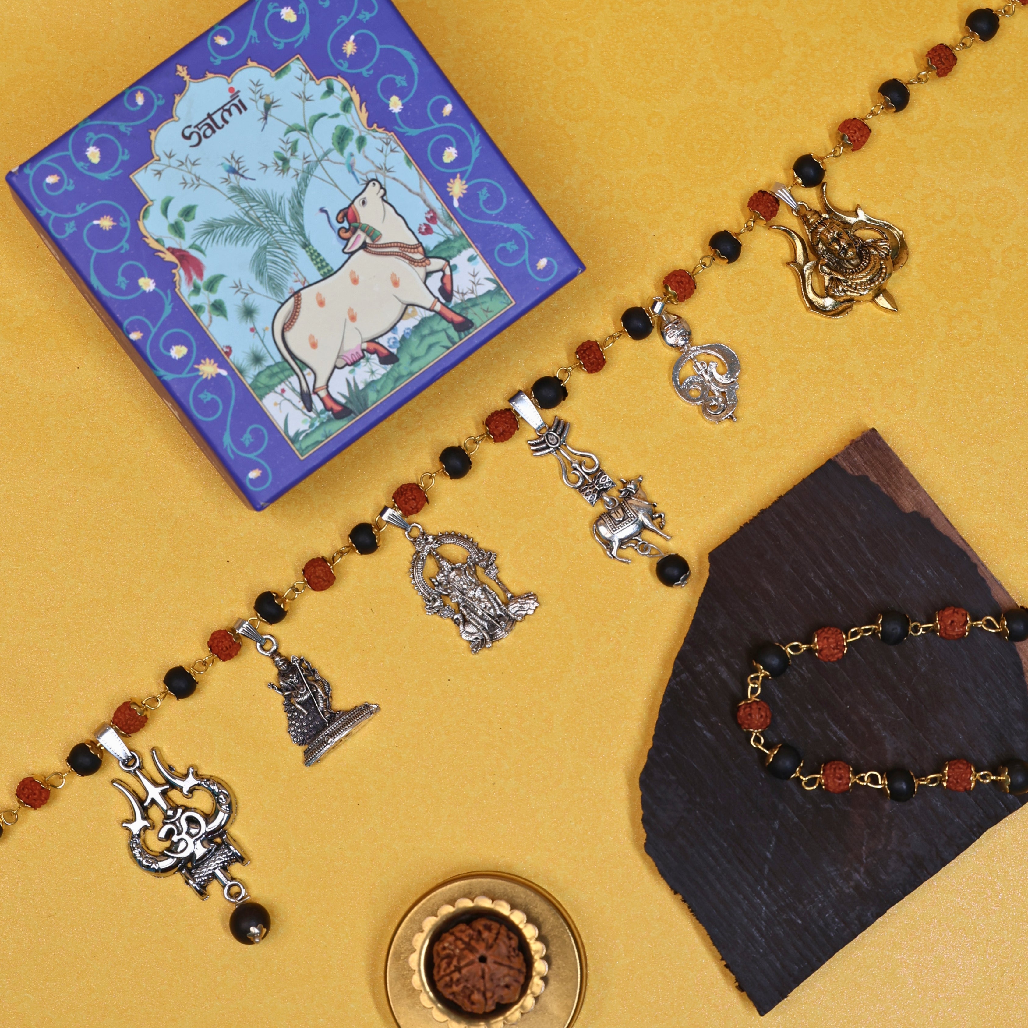 Karungali Mala Exclusive Offer with 6 Free Detachable Pendants