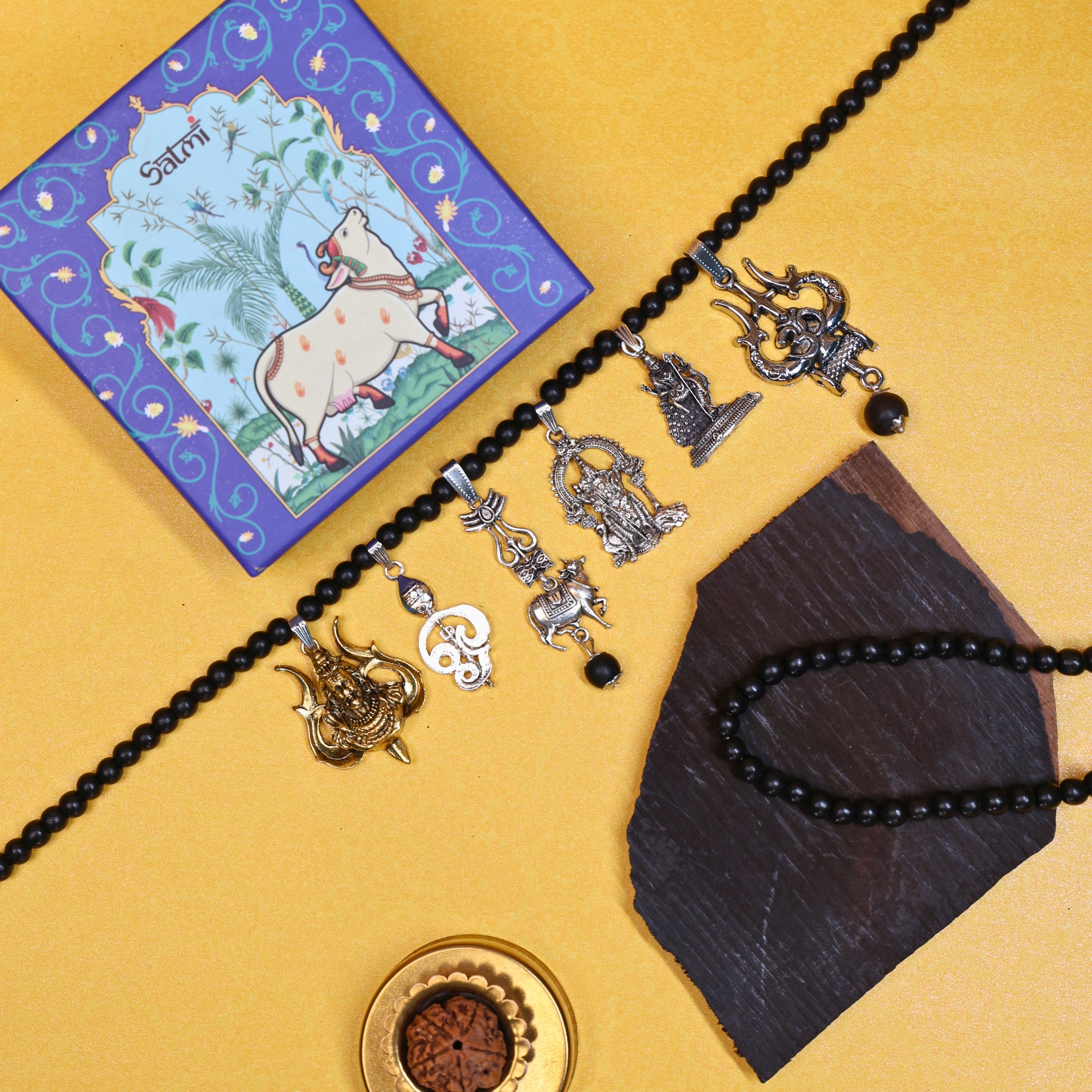 Karungali Mala Exclusive Offer with 6 Free Detachable Pendants