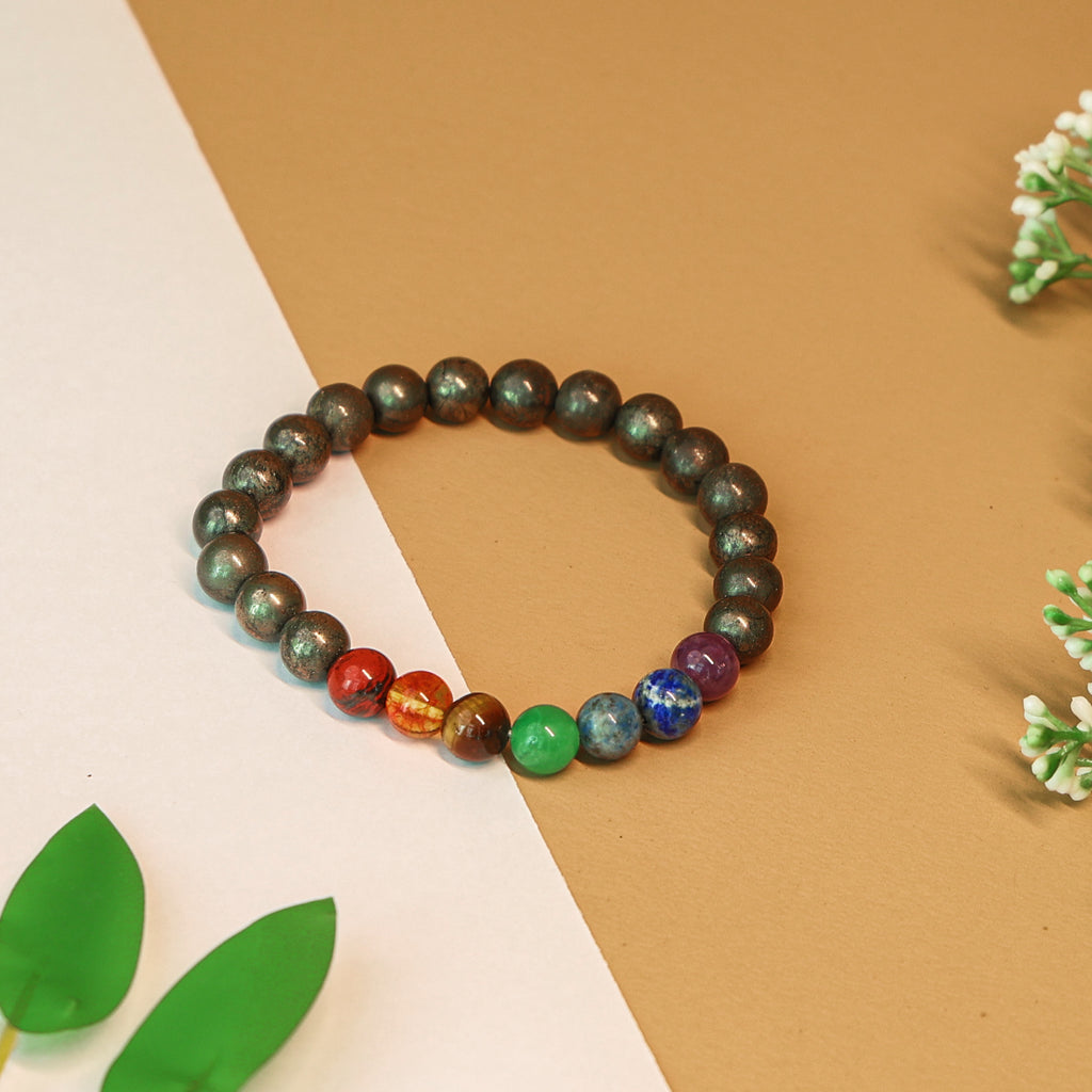 Pyrite x Seven Chakra Band