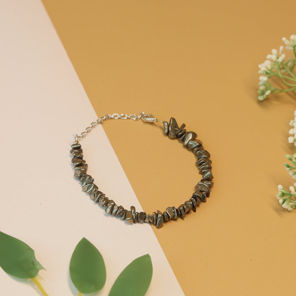 Pyrite Stone Splash Bracelet