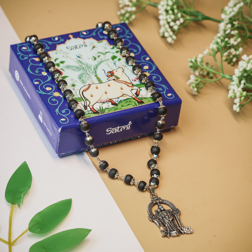 Silver Capped Lord Murugan Pendant