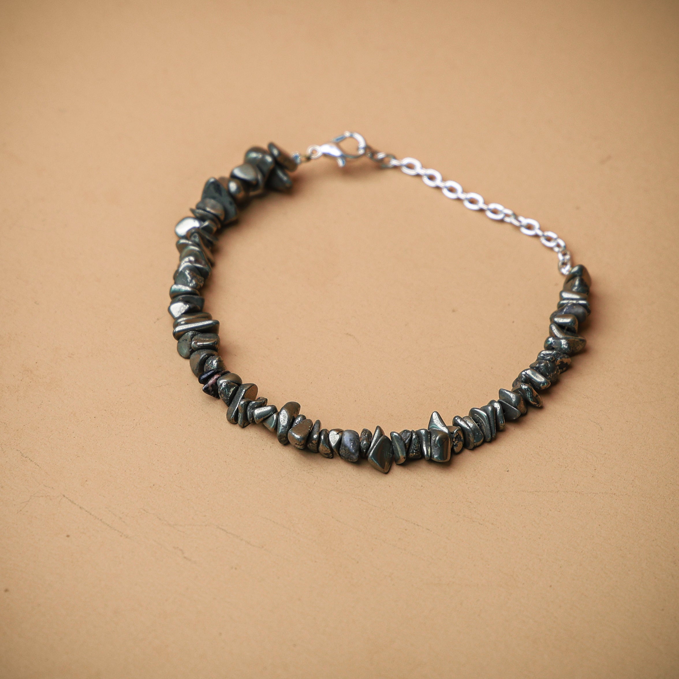 Pyrite Stone Splash Bracelet