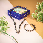 Silver Plated Karungali Mala + Karungali Bracelet Combo