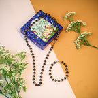 Silver Plated Karungali Mala + Karungali Bracelet Combo