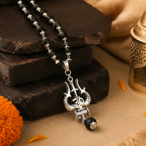 Silver Plated Shiva Trishul pendant