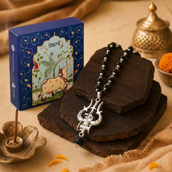 Silver Plated Shiva Trishul pendant