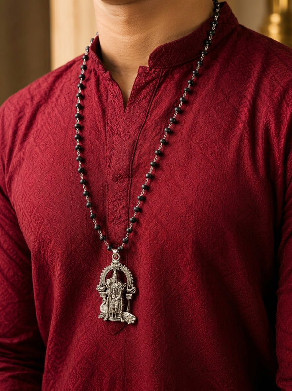 Silver Capped Lord Murugan Pendant