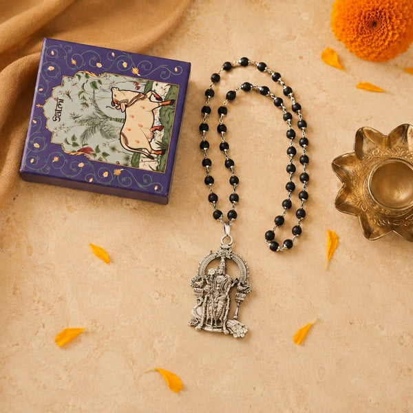 Silver Capped Lord Murugan Pendant