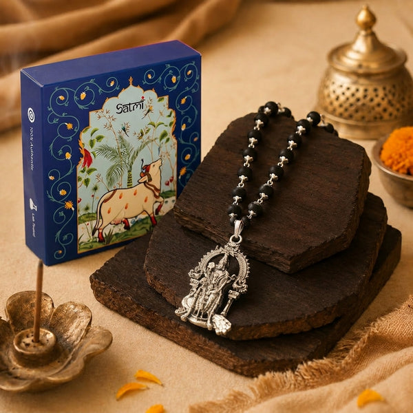 Silver Capped Lord Murugan Pendant
