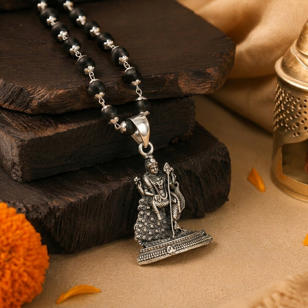 Lord Murugan Peacock Pendant Karungali Mala