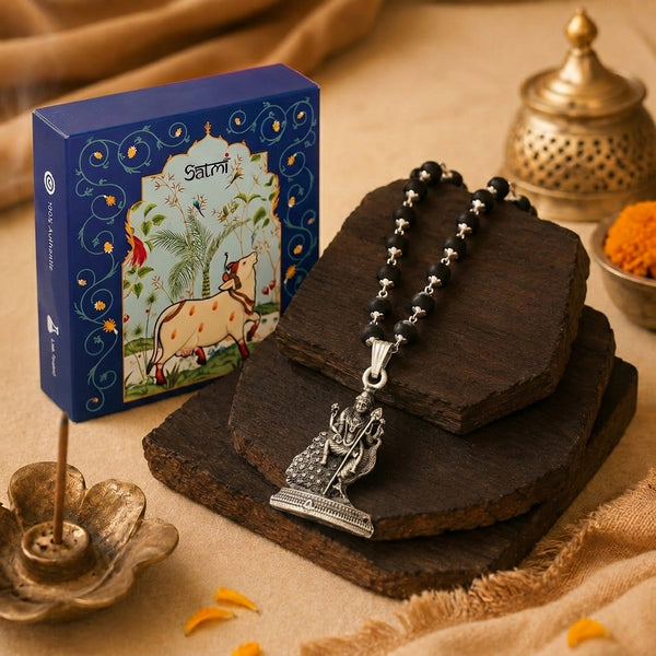 Lord Murugan Peacock Pendant Karungali Mala