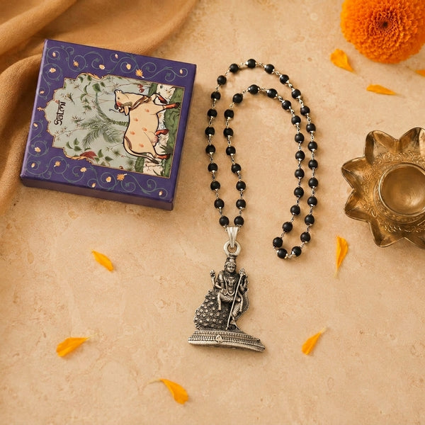 Lord Murugan Peacock Pendant Karungali Mala