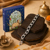 Silver plated karungali bead bracelet