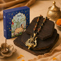 Om Shiv Trishul Karungali Malai with Rudraksha