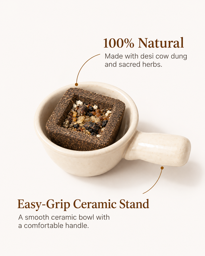3-in-1 Havan Cup Combo + Free Nagchampa Trial Pack + Free 5 Mukhi Rudraksha