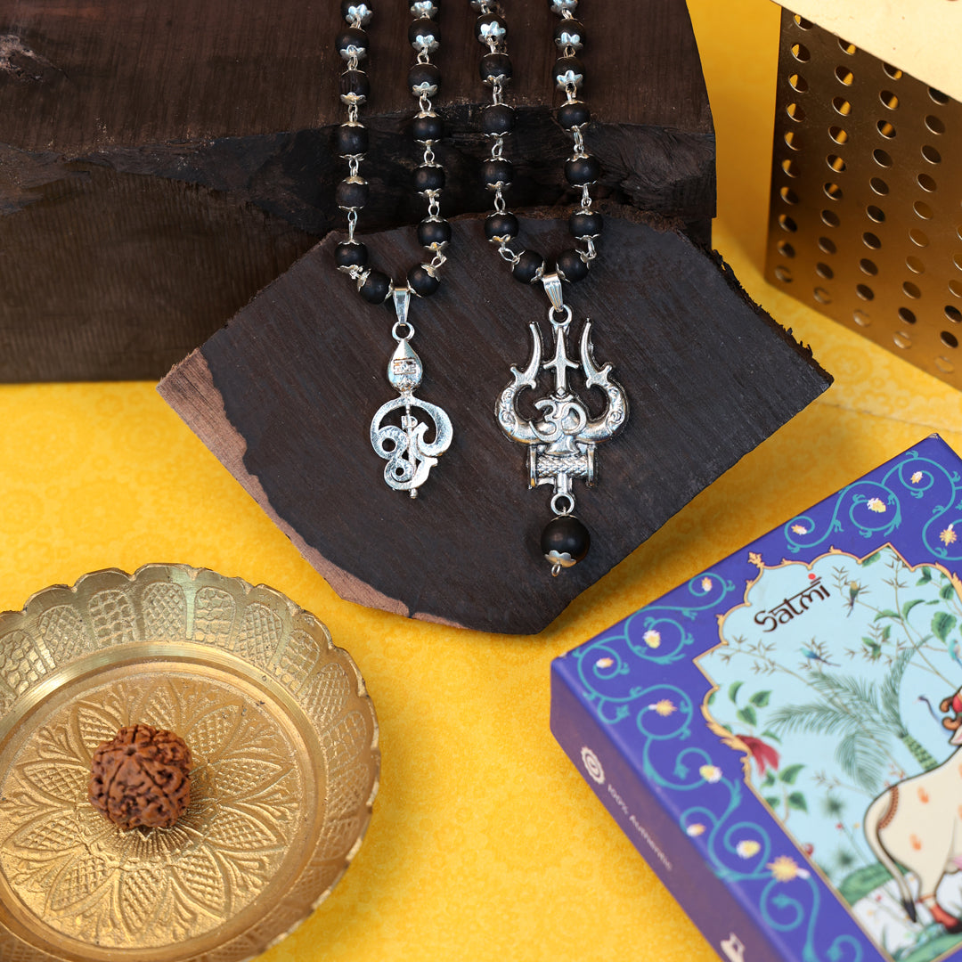 Karungali Mala Dual Pendant Combo 1 Plus 1 Free